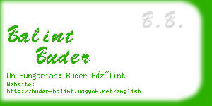 balint buder business card